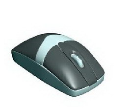Scroll wheel mouse 3d model preview