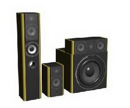 Home multimedia speaker 3d model preview