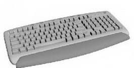 Desktop keyboard 3d model preview