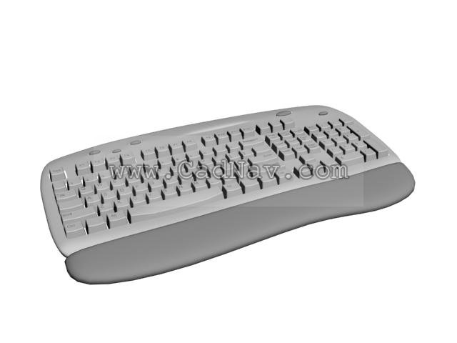 PC keyboard 3d rendering