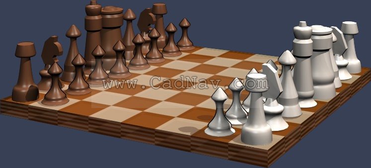 Chess 3d rendering