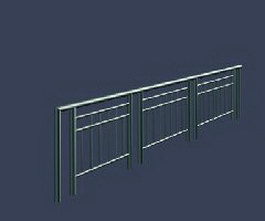 Metal balustrade 3d preview