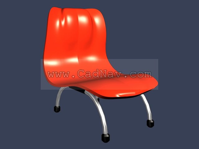 Outdoor Dining Plastic Chair 3d rendering