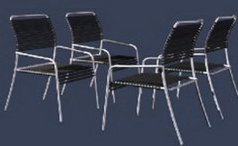 Modern Metal Dining Chair 3d model preview