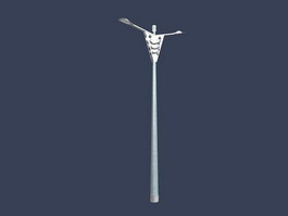 Toughened glass lampshade street light 3d model preview