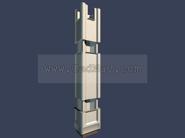 Architectural lamp 3d rendering