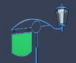 Archaize street lamps 3d model preview