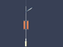 Solar street lamp 3d model preview