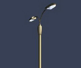 Double armed garden lamp 3d preview
