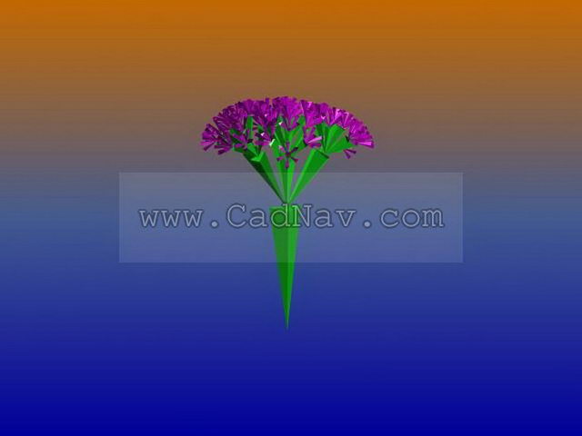 Decorative flower 3d rendering