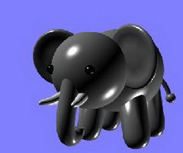 Baby elephant 3d model preview
