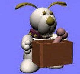 Toy rabbit 3d model preview