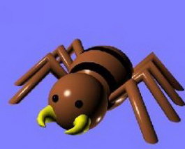 Cartoon spider 3d preview