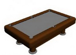 Billiards table 3d model preview