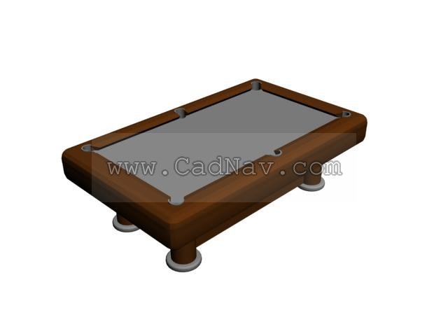 Billiards table 3d rendering