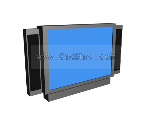 Television 3d rendering