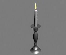 Candles and Holders 3d model preview