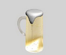 Glass of beer 3d model preview
