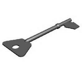 Unlocking key 3d model preview