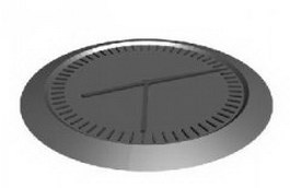 Iron clock 3d model preview