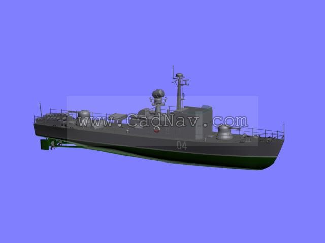 Gunboat 3d rendering