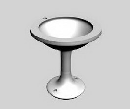 Round washbasin 3d preview