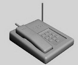 Cordless telephone 3d model preview
