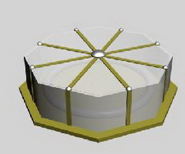 Ceiling CFL Light 3d model preview