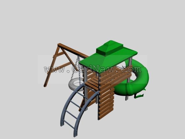 Playground Structure 3d rendering