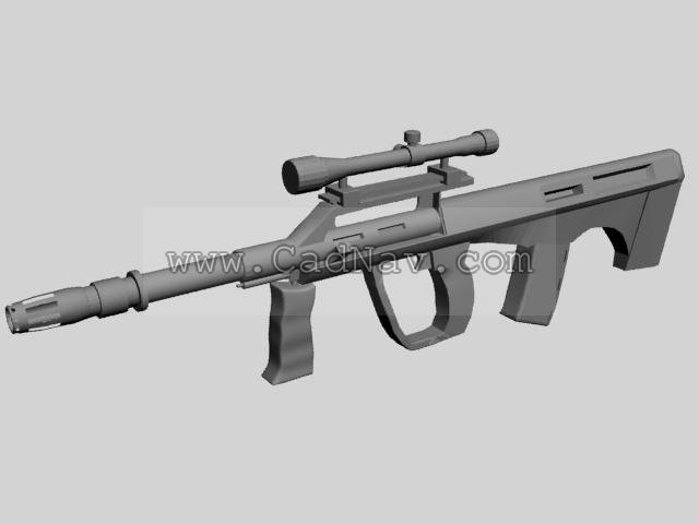 Infrared sniper rifle 3d rendering