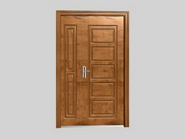 Wooden security doors 3d model preview