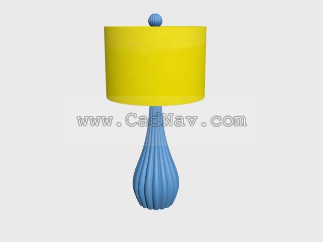 Concise style table lamp 3d rendering