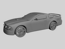 Automobile race 3d model preview