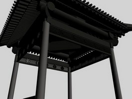 Chinese pavilions 3d model preview