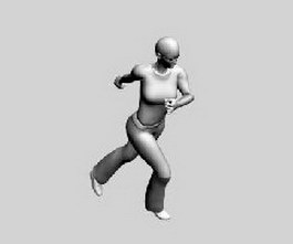 Running woman 3d model preview