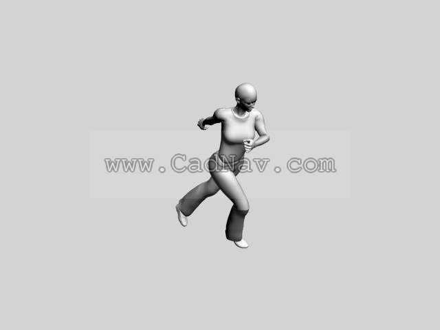 Running woman 3d rendering
