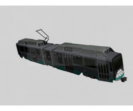 Railway engine 3d model preview