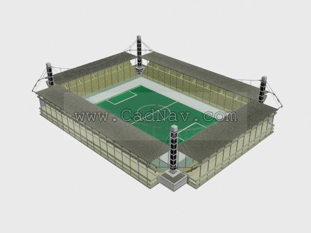 Soccer Stadium 3d rendering