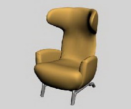 Zanotta armchair fabric sofa 3d model preview