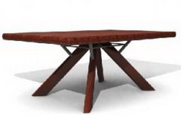 Longhi wooden coffee table 3d model preview