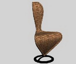 Bar Rattan Wicker Chairs 3d preview