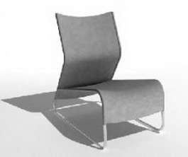 IKEA style Fabric Leisure Chair 3d model preview
