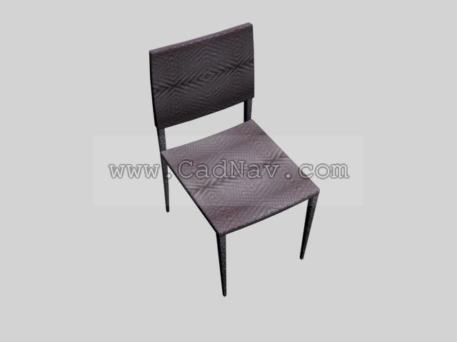 Ilinois home Metal Dining Chairs 3d rendering