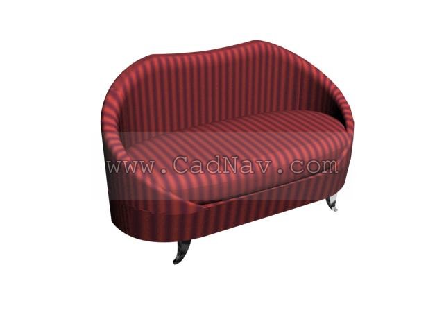Ilinois home two-seater settee 3d rendering