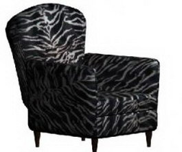 Ilinois home black leopard sofa 3d model preview