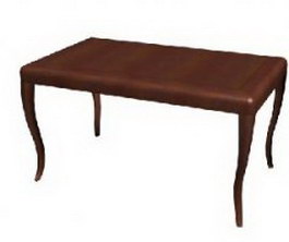 Ilinois home walnut tea table 3d model preview