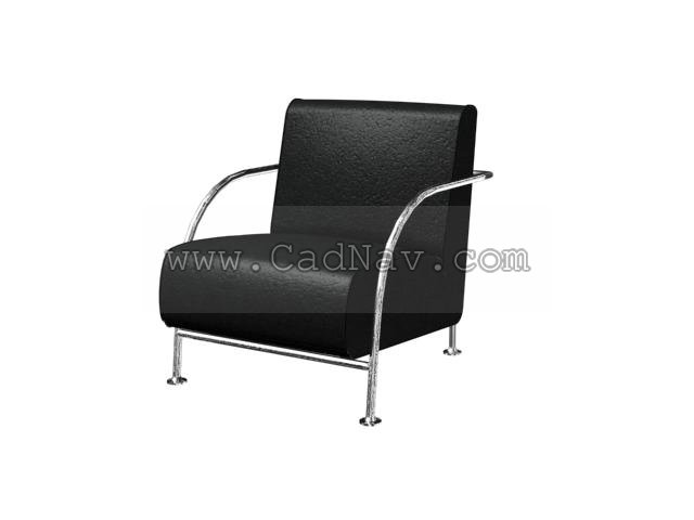Leather sofa 3d rendering