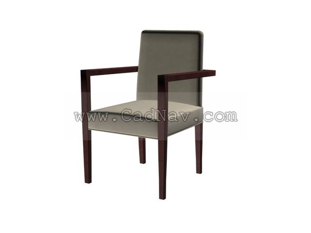 Table-arm chair 3d rendering