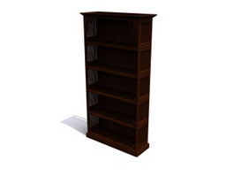 Bookcase shelving 3d model preview