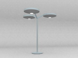 3 arms floor lamp 3d model preview